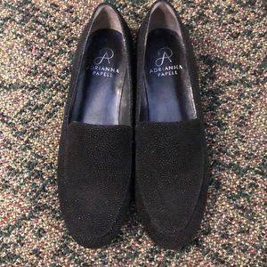 Sz 6.5 Adrianna Papell black studded flats